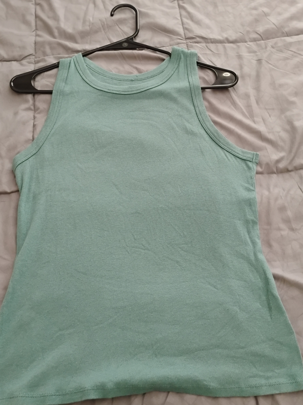 a new day Mint Green Ribbed Girls Tank Top